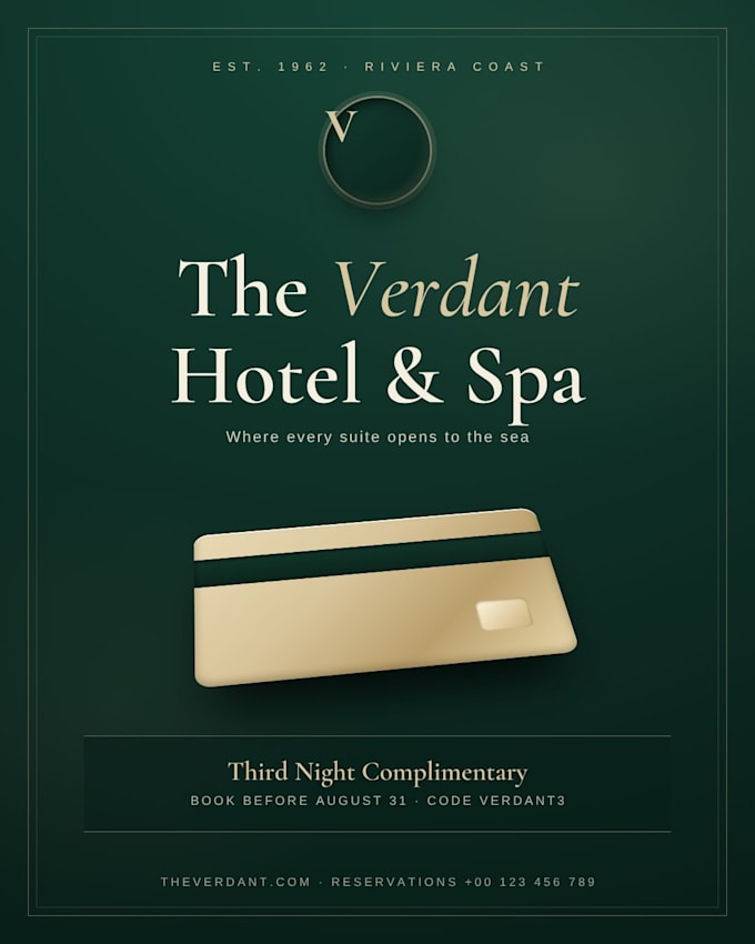 design modern luxury hotel template, brochure, or flyer