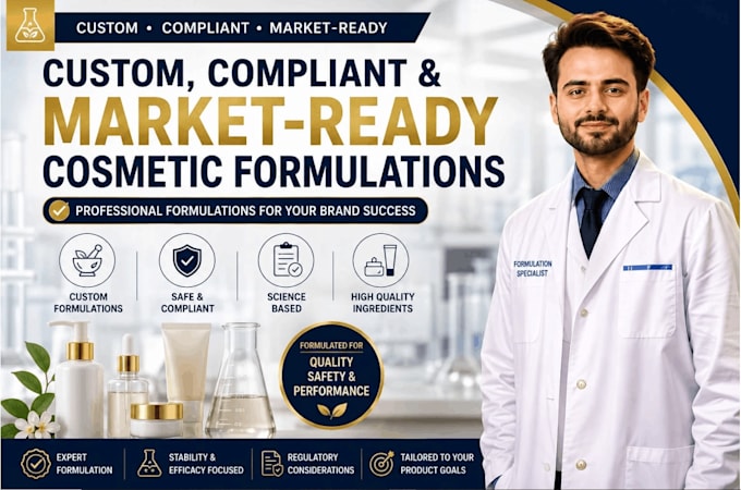 formulate and develop cosmetic, skincare and personal care products