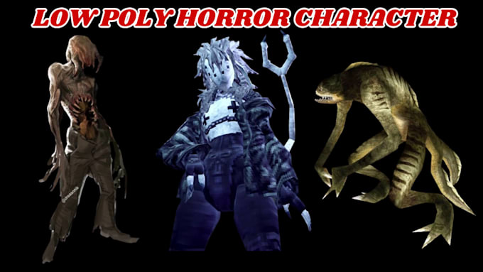 create ps1 ps2 psx n64 low poly character monster creature and game character