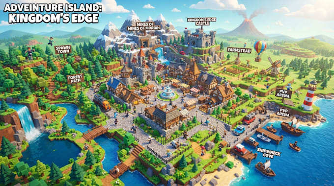 design roblox map, environment, and game world