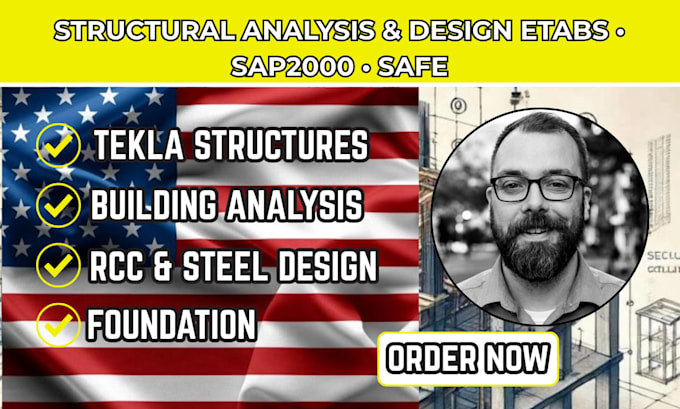 do structural analysis and design by etabs sap2000 safe, tekla structure