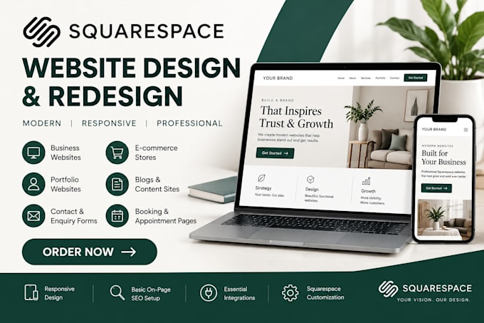 design or redesign your squarespace website