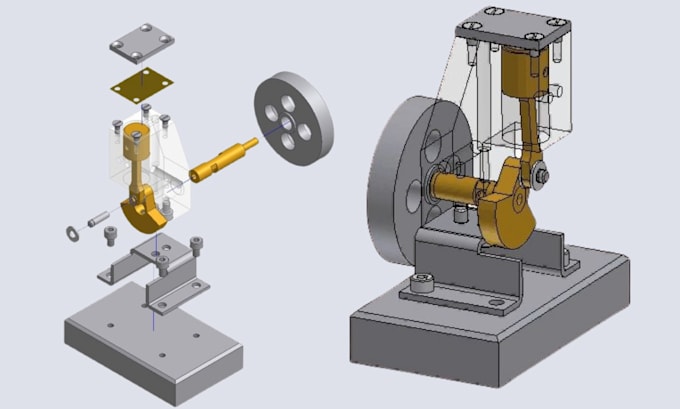 do 3d cad product design and mechanical modeling in solidworks