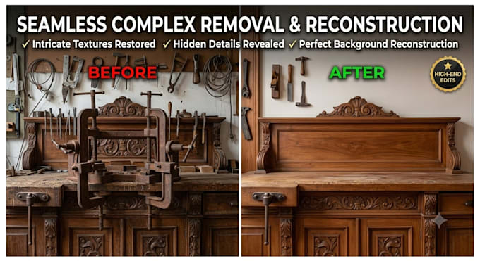 remove unwanted objects, people, or clutter from your photos