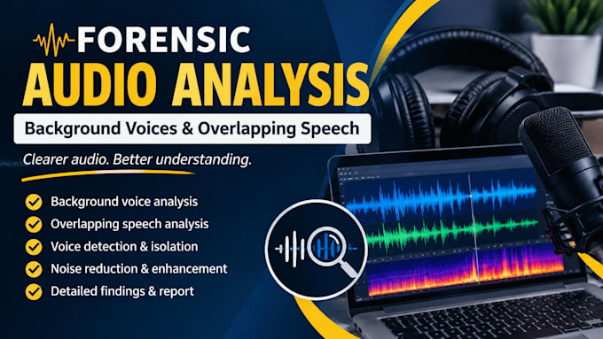perform forensic audio analysis for background voices and overlapping speech
