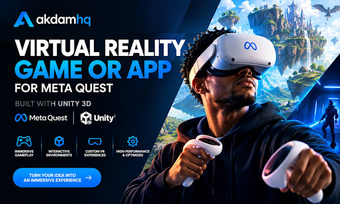 develop virtual reality VR game or app meta quest with unity 3d vr simulation
