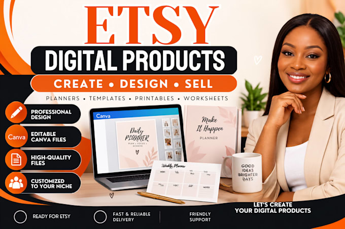 create and design professional etsy digital products