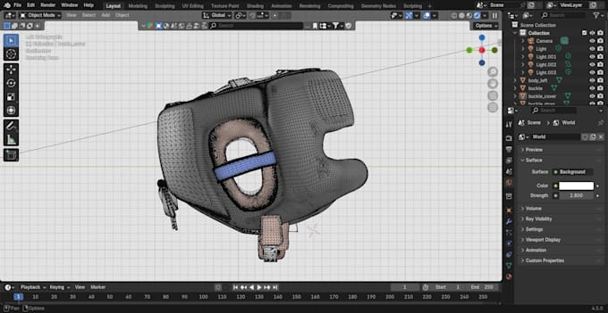 create a custom 3d boxing helmet model realistic rendering