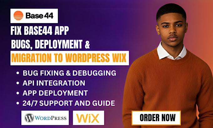 fix real base44 app bugs base44 deployment base44 migration to wordpress wix