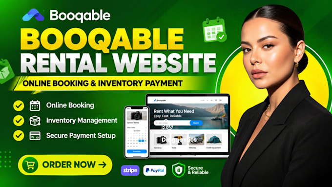 setup booqable rental website  online booking and inventory payment