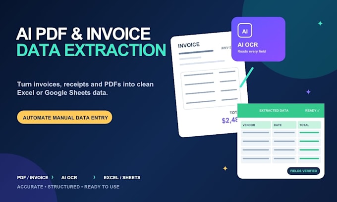 automate PDF invoice data extraction using ai ocr