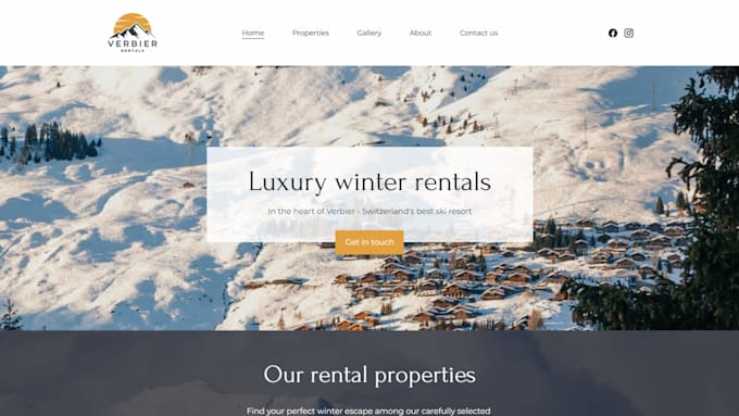 design wix vacation rental website holiday rantal booking accommodation website