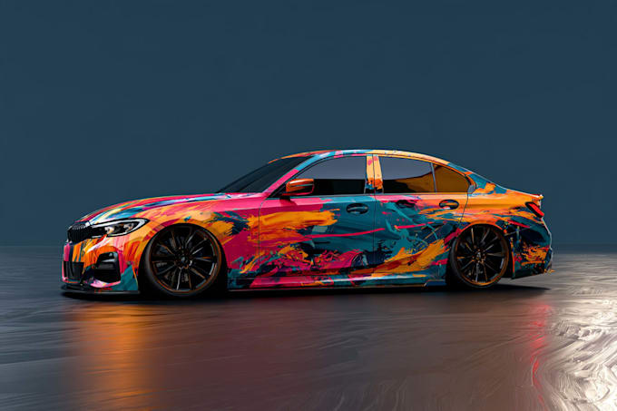 do clean and professional car wrap, vehicle wrap design