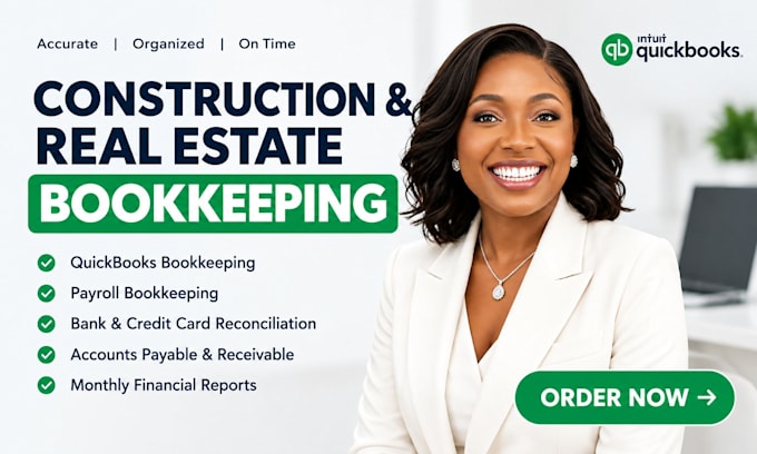 do construction and real estate bookkeeping, quickbooks and payroll