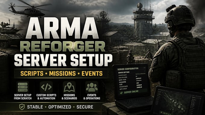 setup arma reforger server from scratch, scripts, missions, events for arma 3