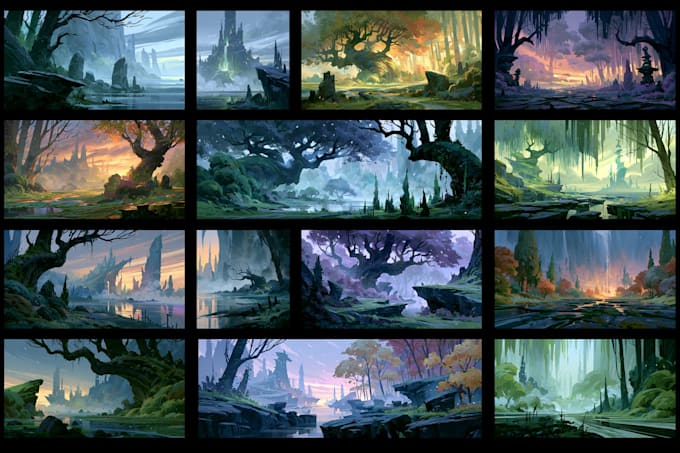 do fantasy concept landscape illustration