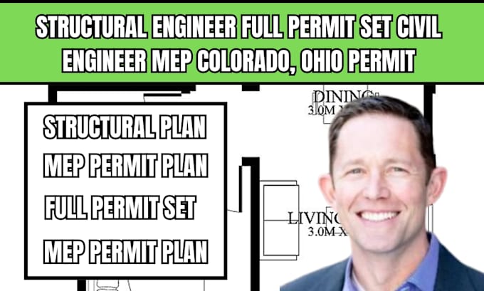 structural engineer full permit set civil engineer mep colorado, ohio permit