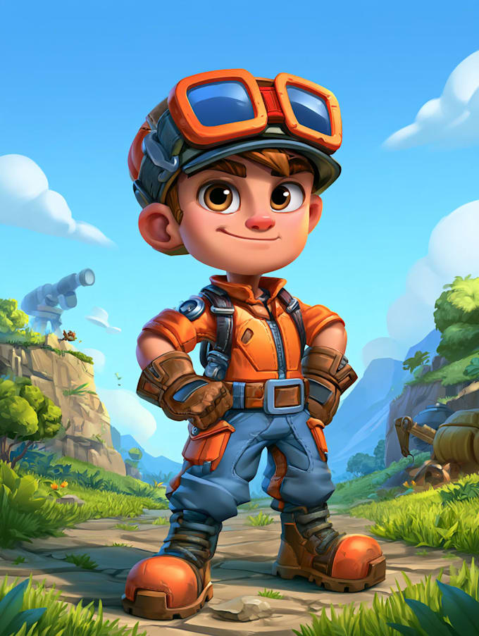 draw 2d game character or game character