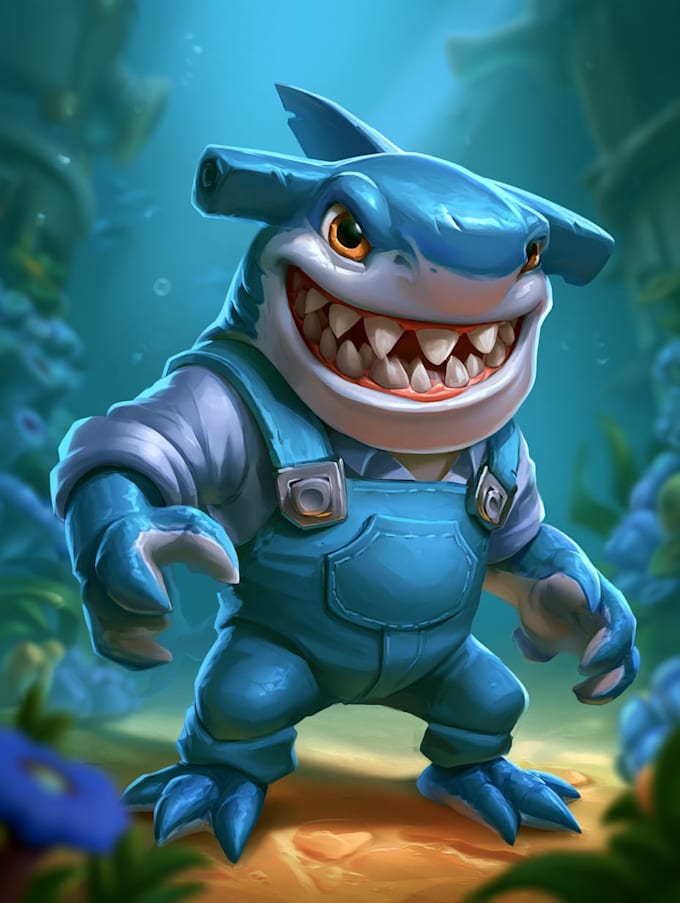 draw professional 2d game character artwork