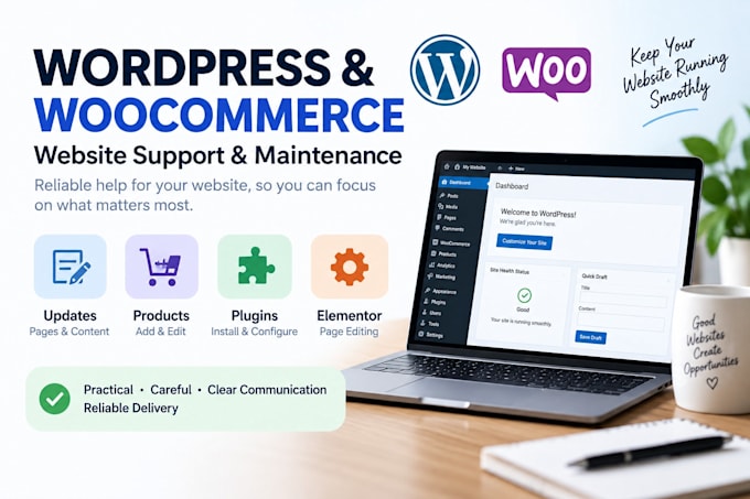 support and maintain your wordpress woocommerce website