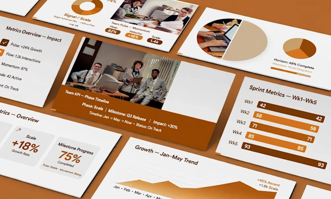 design a conversion focused webinar slide deck for coaches and course creators