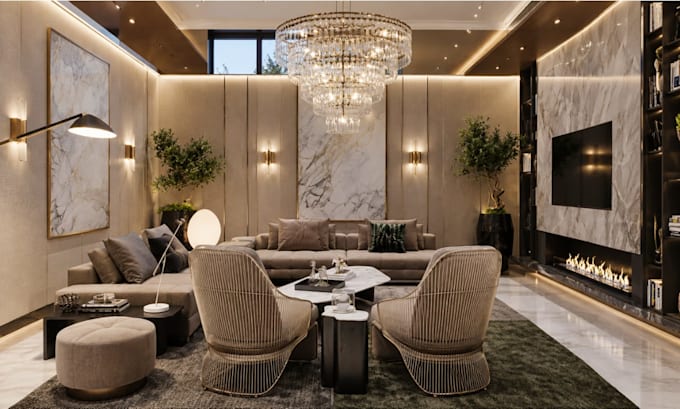 Design luxury hotel interior, floor plans and photorealistic 3d ...