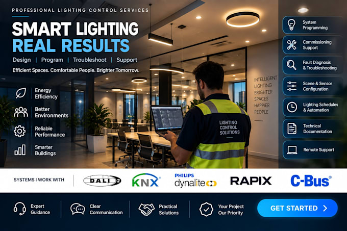 program and troubleshoot dynalite, knx and rapix lighting control systems