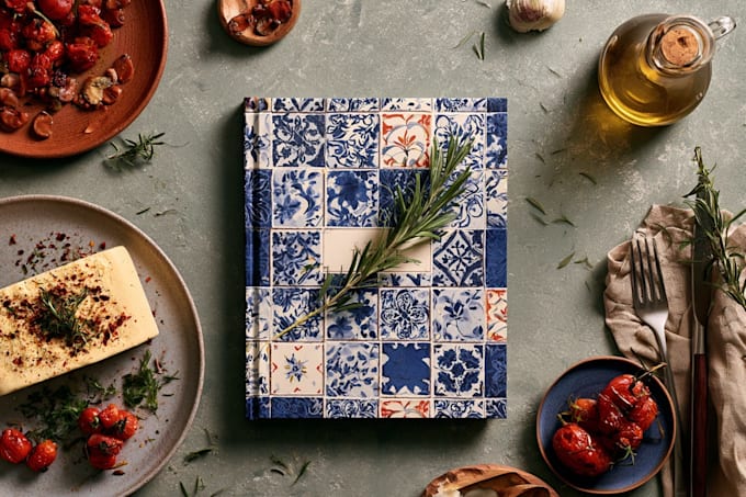 design a unique and custom cookbook cover for you