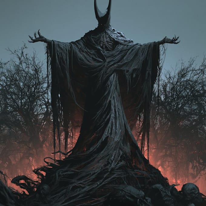 draw horror, creepy or dark fantasy illustration