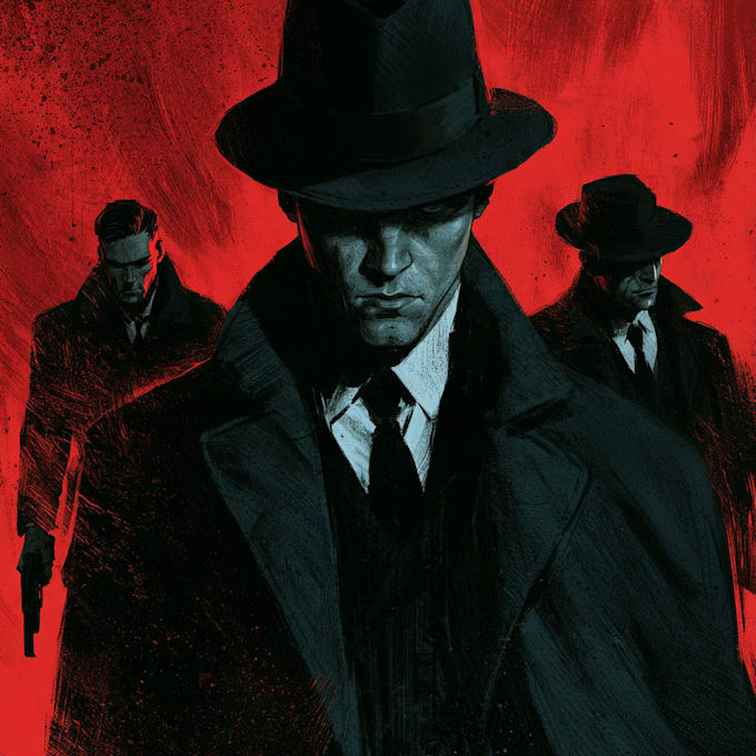 make noir horror and dark comic book illustrations