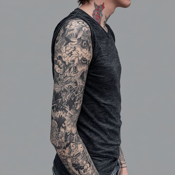 be design full tattoo sleeve in your style
