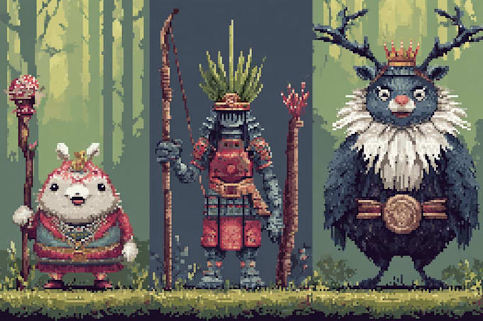 create a pixel art character for you