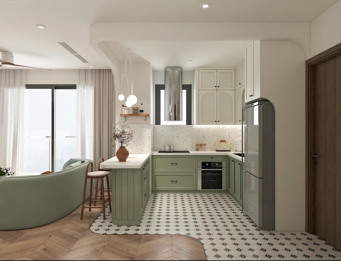 design and render cozy realistic 3d interiors for your space
