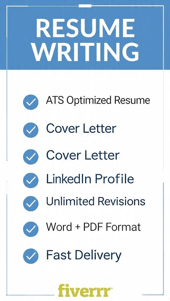 write professional ats resume and CV for job seekers