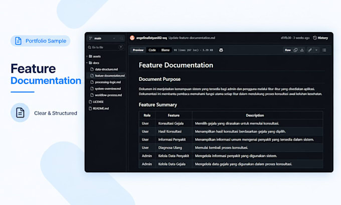 create clear feature and workflow documentation
