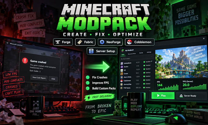 create fix optimize minecraft modpack forge fabric neoforge cobblemon server