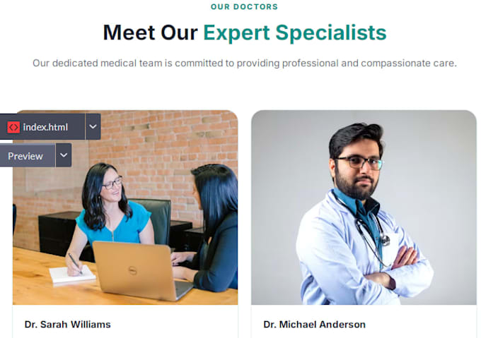 build a professional doctor clinic website