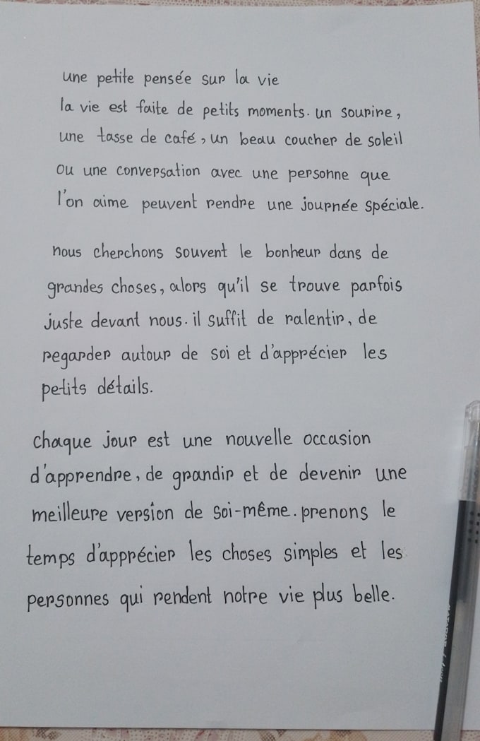 write beautiful handwritten letters and notes