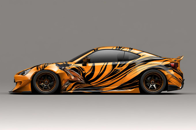 do car wrap design, racing car wrap