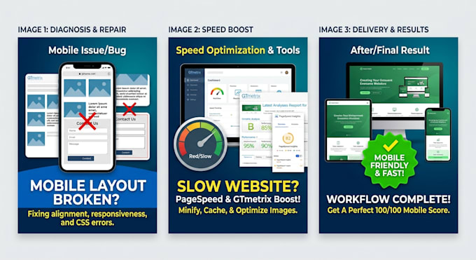 fix mobile responsiveness and speed up your website