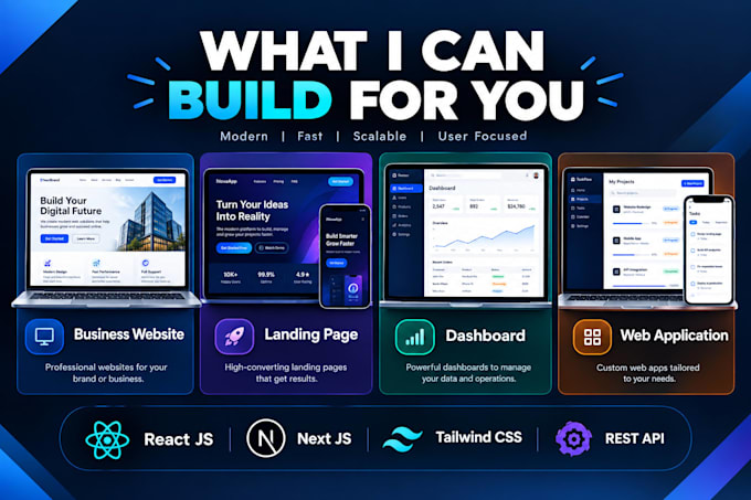 develop react js and next js custom web apps