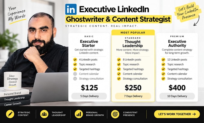 be your executive linkedin ghostwriter and content strategist