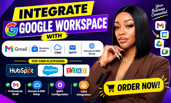 integrate google workspace gmail business crm smtp domain dns setup online