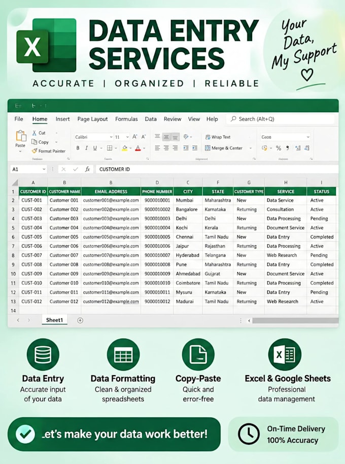 do accurate data entry, typing and copypaste work