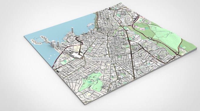 detailed architectural model from survey point, land survey data to 3d surface