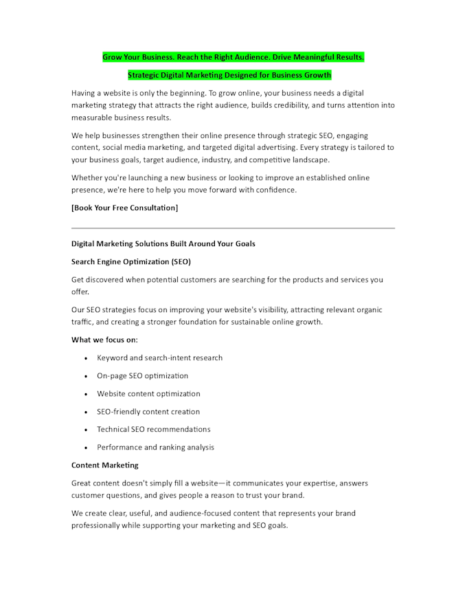 write SEO optimized blog posts and website content