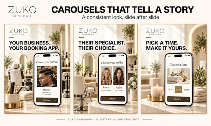 design instagram posts for salons and spas