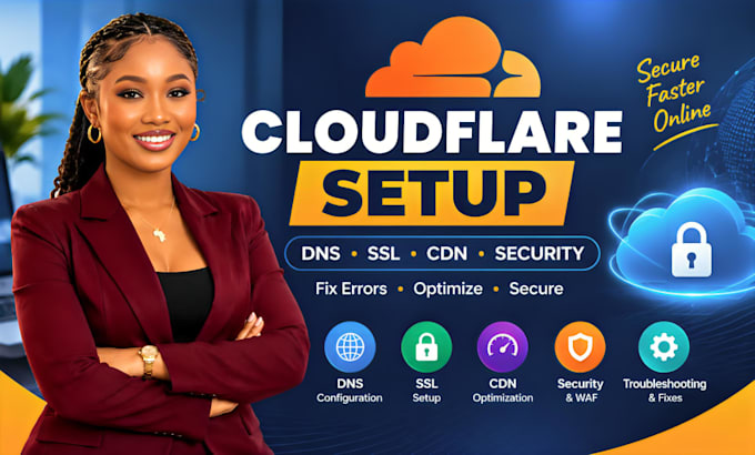 setup cloudflare dns SSL CDN security and fix cloudflare errors