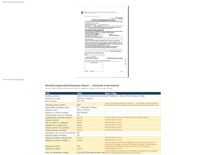 convert scanned documents and forms into accurate structured excel data