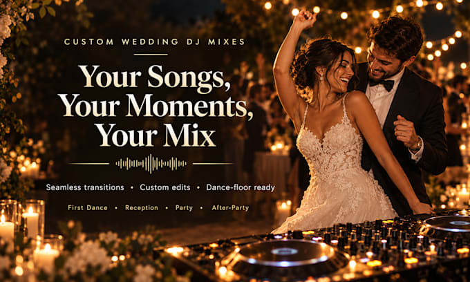 create your wedding entrance, first dance, parent dance or reception mix